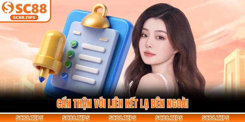Cẩn thận với liên kết lạ bên ngoài