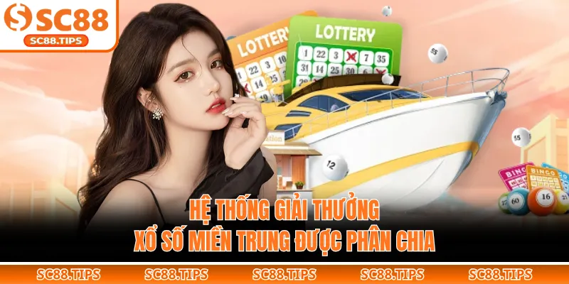 Hệ thống giải thưởng xổ số miền Trung được phân chia