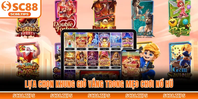 Lựa chọn khung giờ vắng trong mẹo chơi nổ hũ