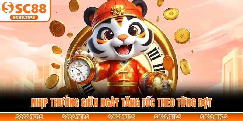 Nhịp thưởng giữa ngày tăng tốc theo từng đợt